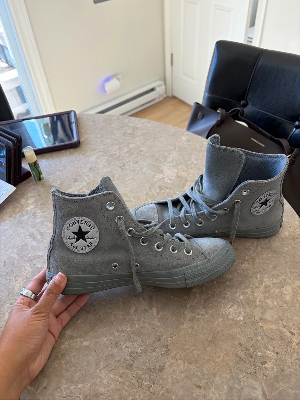 Converse High Top Sneakers — Gray Canvas M5/W7